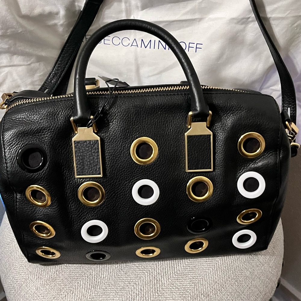 REBECCA MINKOFF NWT AUTHENTIC GRAMERCY BLACK LEATHER CROSSBODY BAG